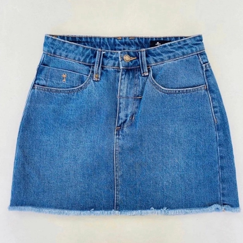 Thrills Blue Denim Mini Skirt
